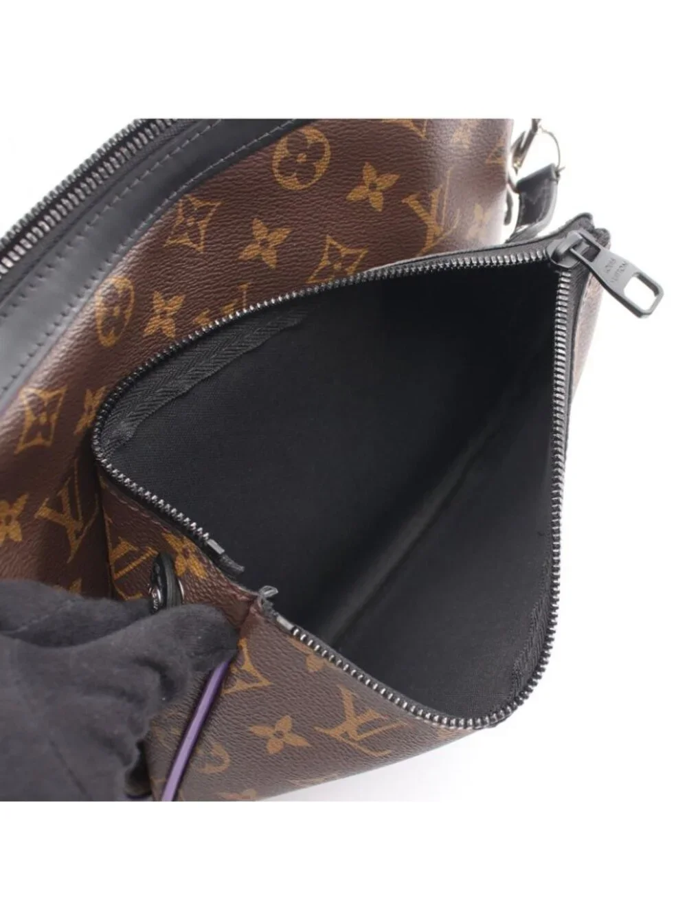 Louis Vuitton Shoulder Bag Trio Messenger Monogram Macassar Violet Canvas